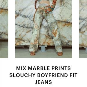 Jaded london marble print pants PETITE